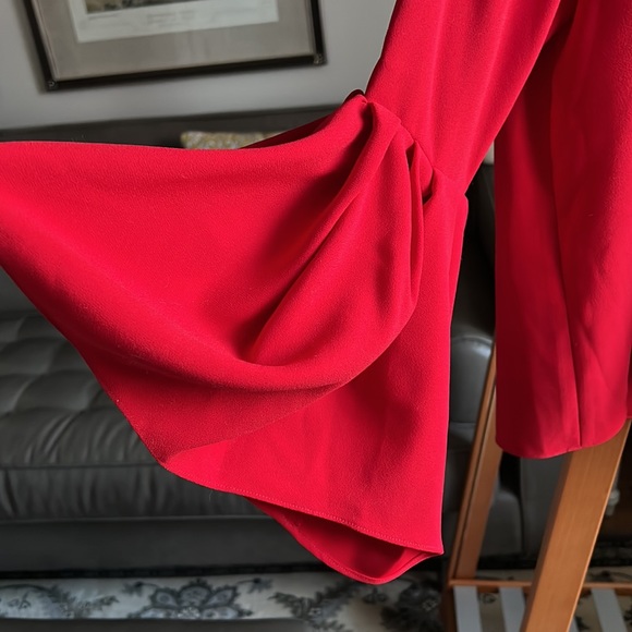 Red blouse with loose sleeve - Picture 2 of 5